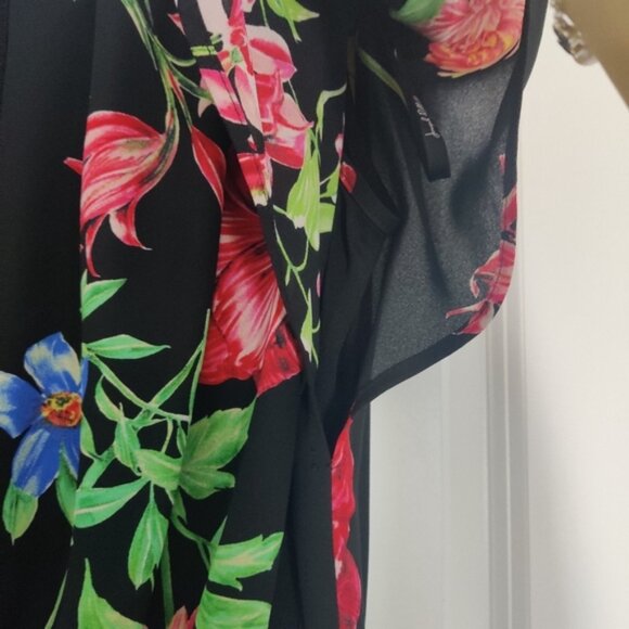 Joseph Ribkoff Floral Off-Shoulder Maxi Jumpsuit, Size M – Elegant & Vibrant - Picture 5 of 11